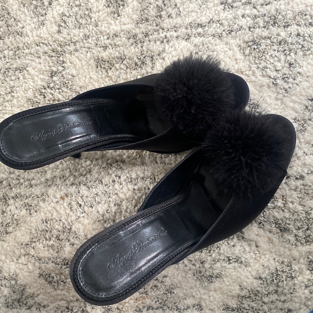 Agent Provocateur black Pom heels